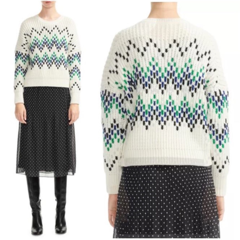 MAJE Massimo Chevron Chunky Rib-Knit Sweater - Picture 2 of 13